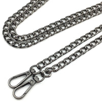 bandoulière chaine pour sac à main en métal gris acier