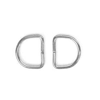 Anneaux demi ronds Argentés pour lanière 25mm - Lot de 2 - les-jolies-anses