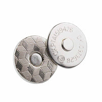 Boutons fermoirs aimantés argent 14mm - Lot de 5 pièces - les-jolies-anses