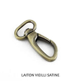 Anse de sac à gros mousquetons Cuir noir 2,5 cm de large - les-jolies-anses