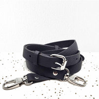 Bandoulière réglable pour sac en cuir grainé noir