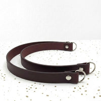 Anse pour sac à anneaux en Cuir Chocolat