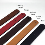 Bandoulière cuir et chaîne pour pochette