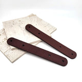 patte de fixation en cuir enchapes en cuir pour sac à main et fixation de anses de sac couleur chocolat