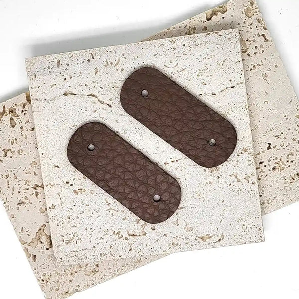 Renforts intérieurs pour Anse de sac | Cuir grainé Marron foncé