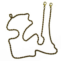Chaine de sac à mousquetons <br> Maille torsadée Bronze - les-jolies-anses