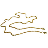 Chaine de sac à mousquetons <br> Maille torsadée dorée - les-jolies-anses